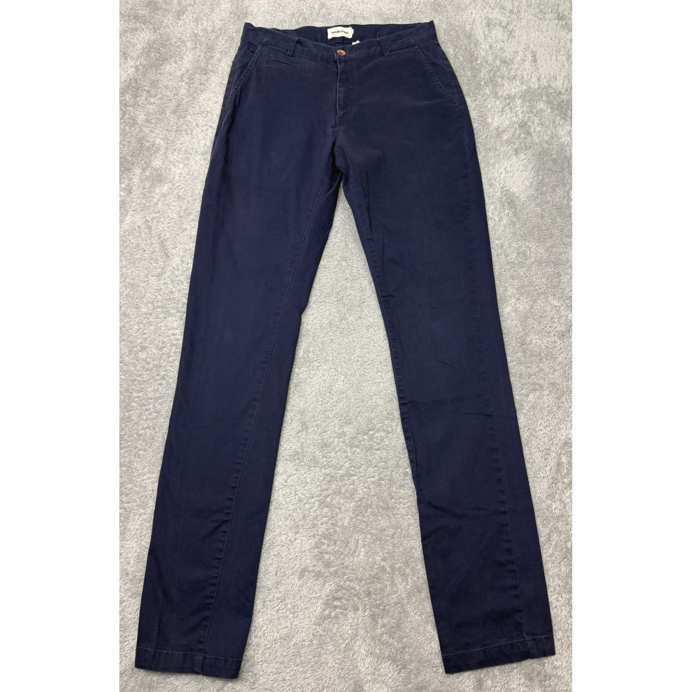 Taylor Stitch The Slim Chino Pants Mens 30x34 Navy Blue Organic Cotton Stretch